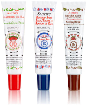 Rosebud Medley lip balm tubes pack, 0.5 oz each, for daily moisture.