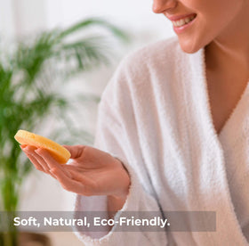 ROSENA reusable biodegradable sponge pack for eco-friendly skincare
