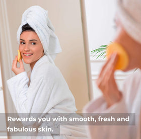 ROSENA water-activated sponges expand with water for easy cleansing