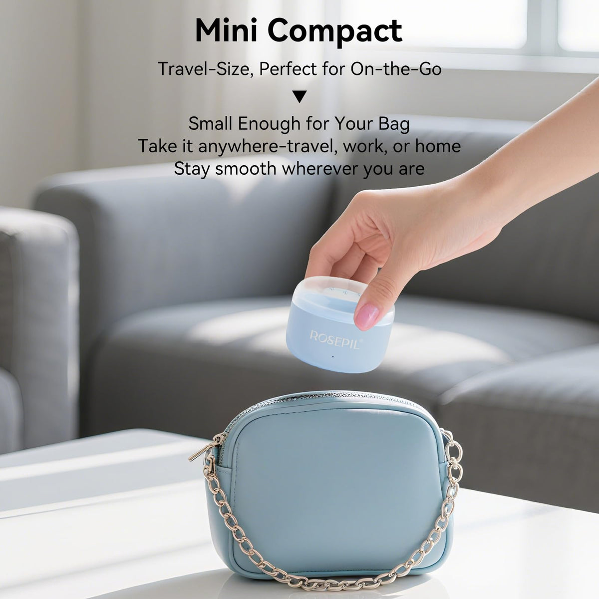 ROSEPIL home travel use benefits: neat grooming wherever you are.