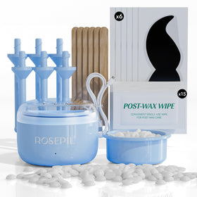 ROSEPIL waxing kit main shot highlights all-in-one grooming for nose, ears, brows and lips.