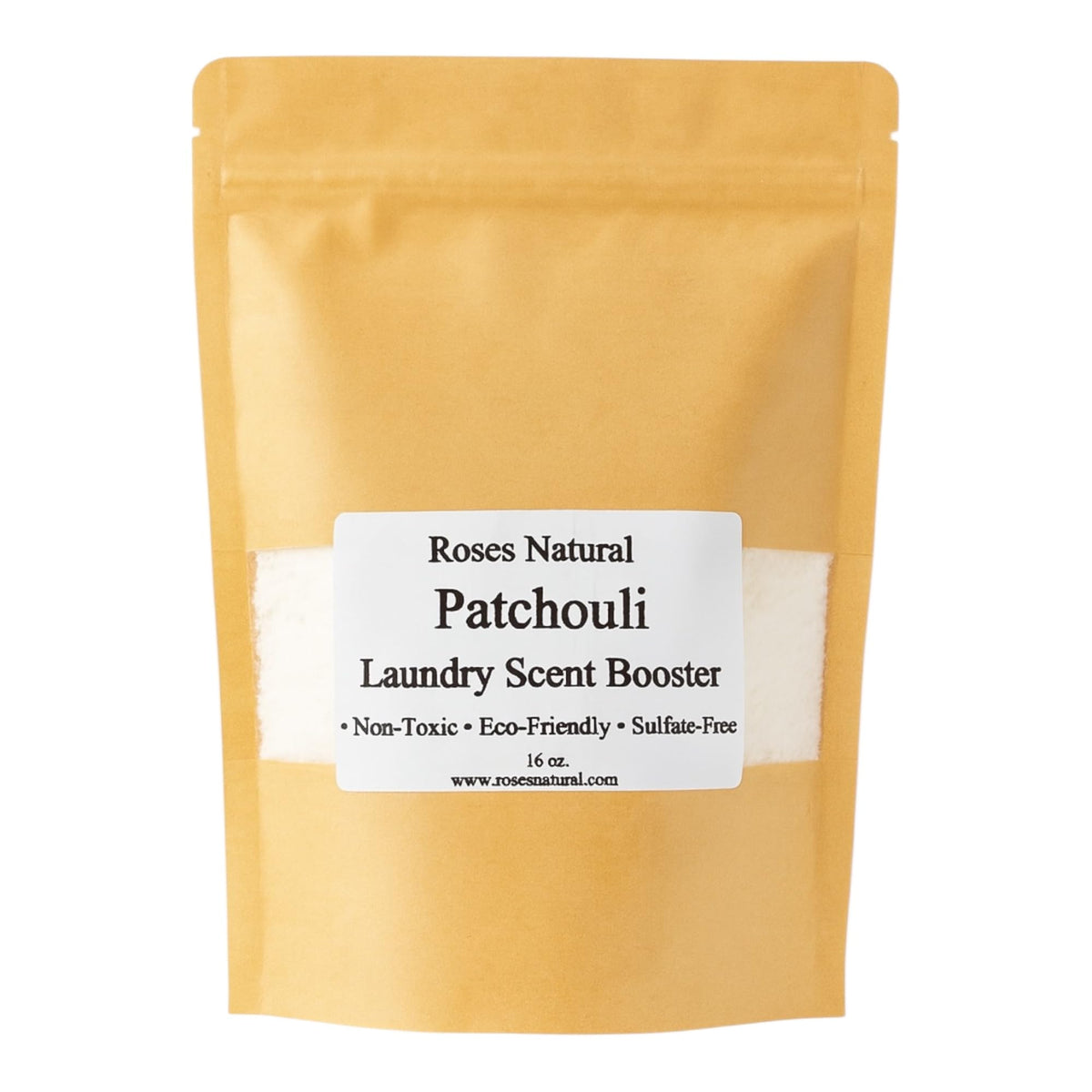 Roses Natural Patchouli In-Wash bottle pour for a long lasting earthy scent in laundry