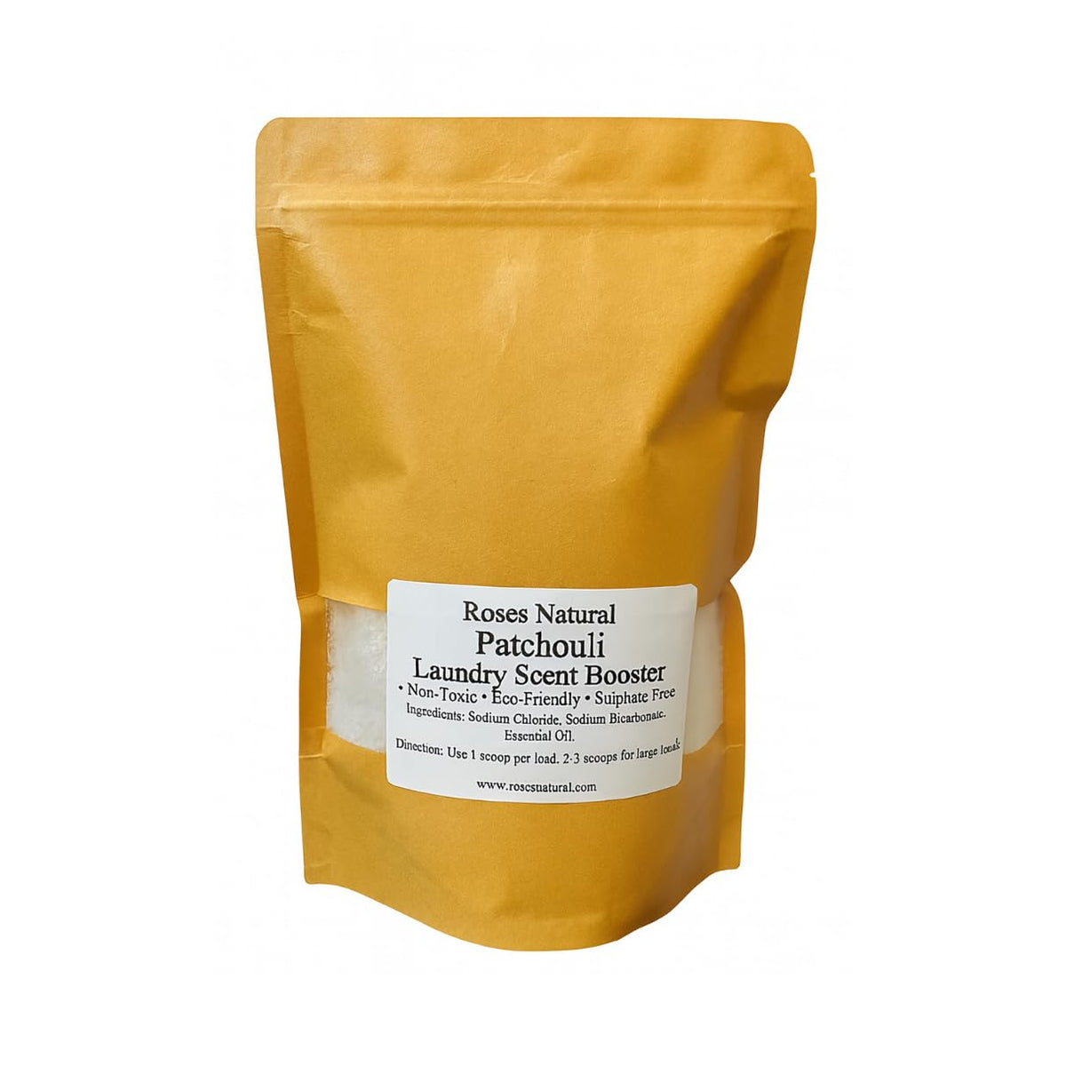 Roses Natural Patchouli In-Wash plant based formula is safe on fabrics