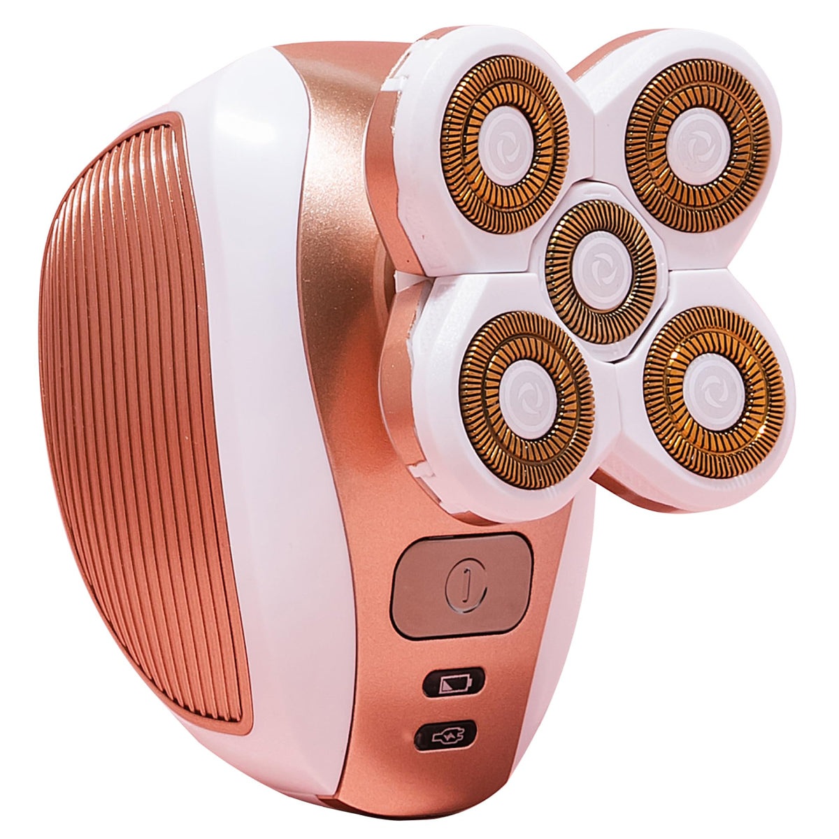 RoseSkinCo 4D Shaver with five floating heads delivers a close, comfortable shave on legs and arms.