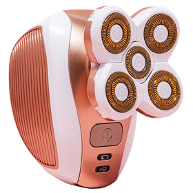 RoseSkinCo 4D Shaver with five floating heads delivers a close, comfortable shave on legs and arms.