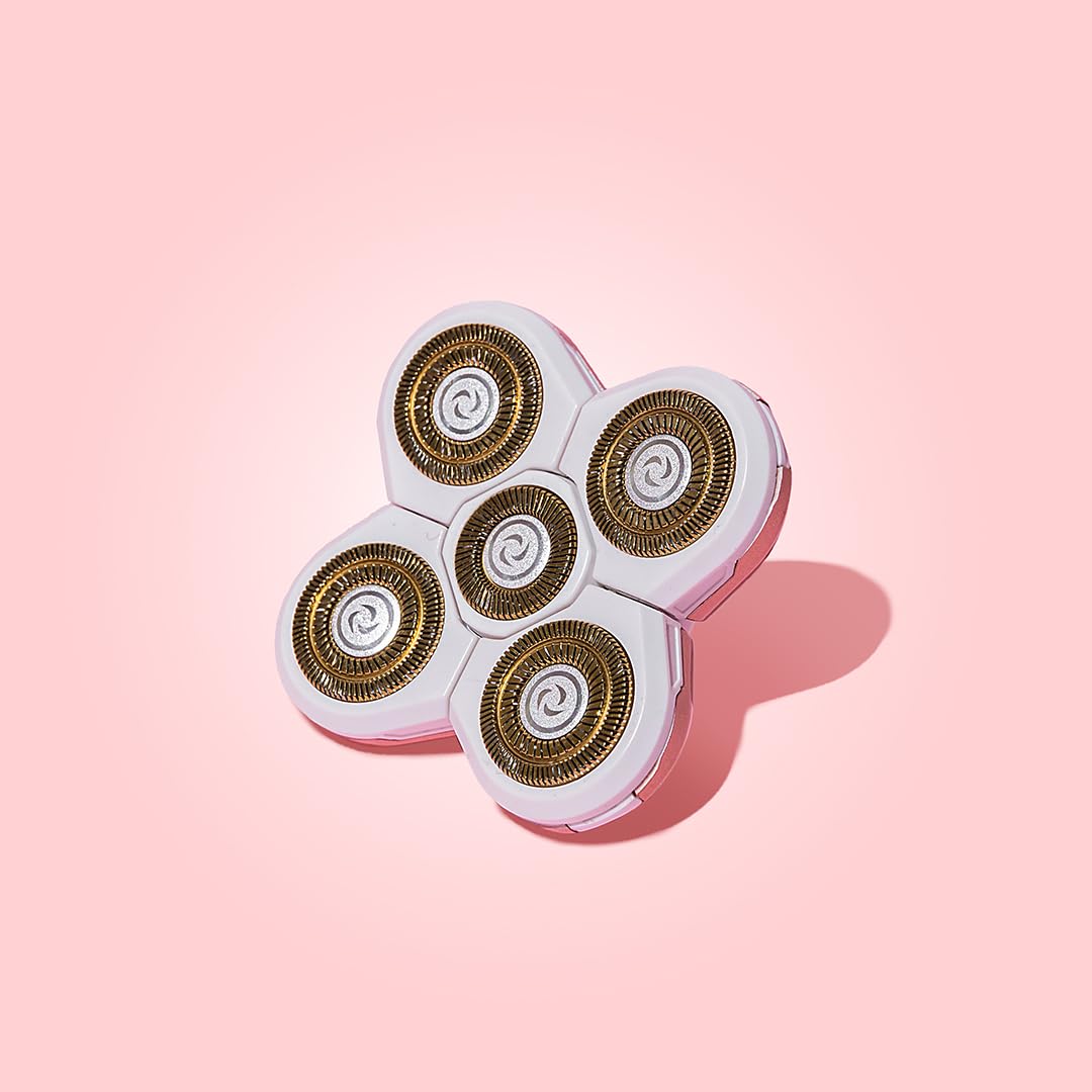 RoseSkinCo cordless rechargeable shaver for mess-free, portable grooming.
