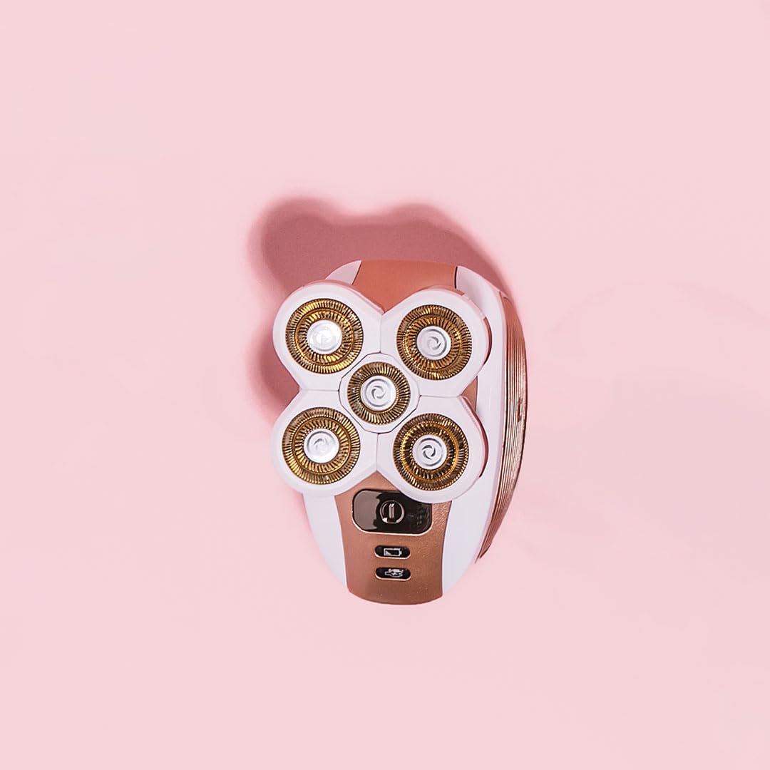 RoseSkinCo 4D Shaver ergonomic handle for precise control during body shaving.