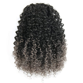 ROSESSEA Afro Puff drawstring ponytail grey: quick, natural-looking styling option.