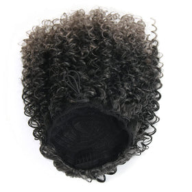 ROSESSEA Afro Puff packaging: clear design and care instructions.