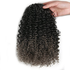 ROSESSEA Afro Puff texture closeup: soft, human-hair feel for everyday wear.