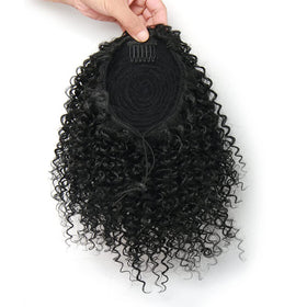 ROSESSEA drawstring ponytail extension blends with hair for day-to-night wear