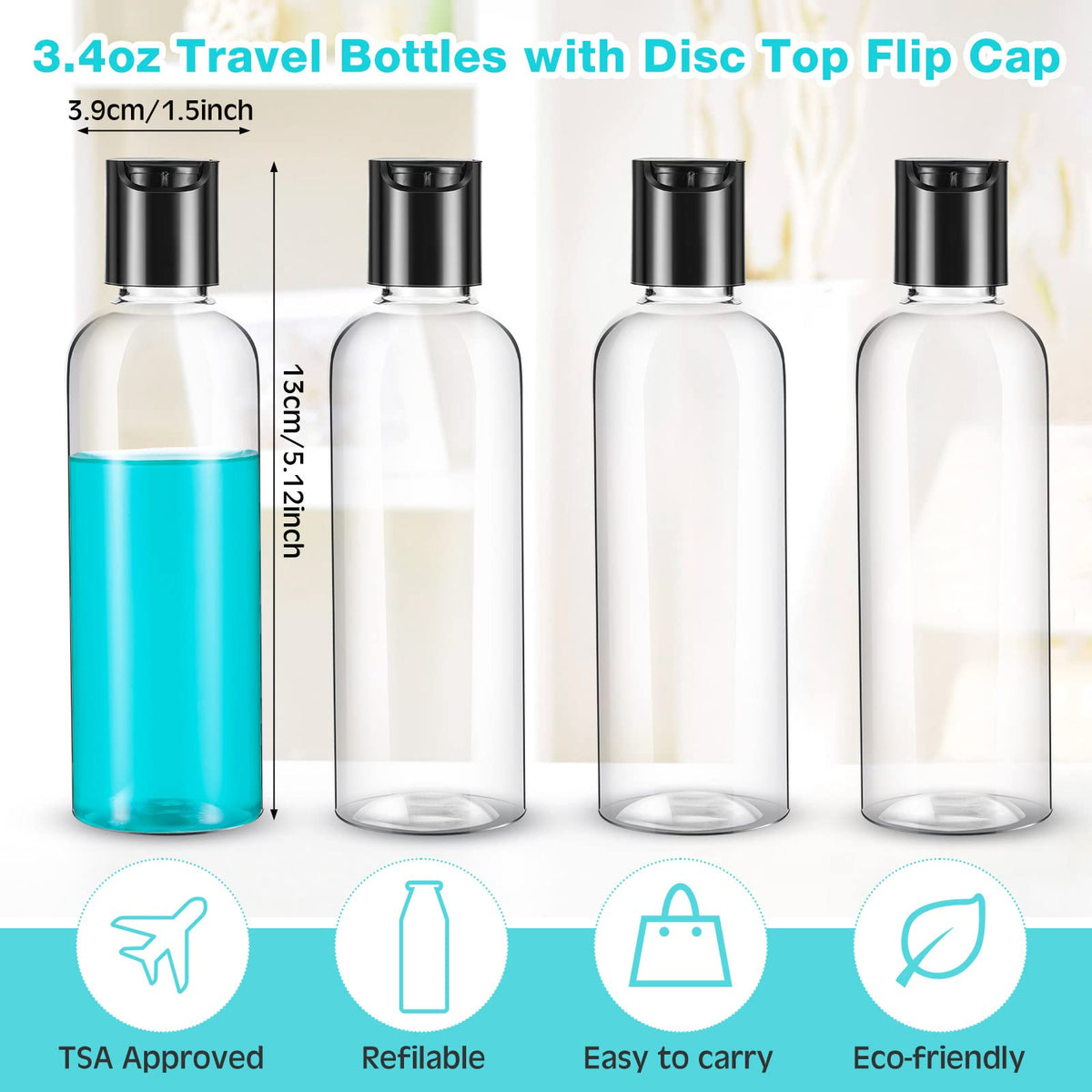 Roshtia clear PET bottles show contents at a glance for quick identification