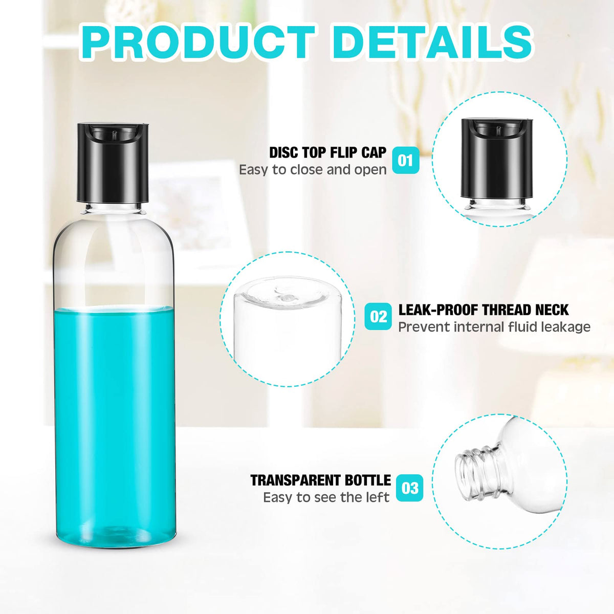 Roshtia disc-top cap close-up demonstrates controlled dispensing