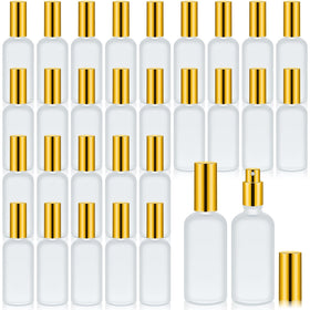 Roshtia 100 ml frosted glass bottle with gold cap for elegant fragrance storage