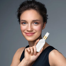 Roshtia portable 60ml bottle fits in bags and purses.