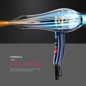 ROSiLY ionic ceramic dryer side profile showing durable professional design for salon-grade styling.