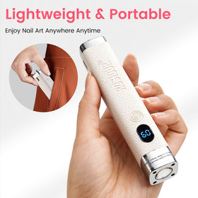 Rosiour cordless nail lamp fits neatly in any workspace for flexibility.