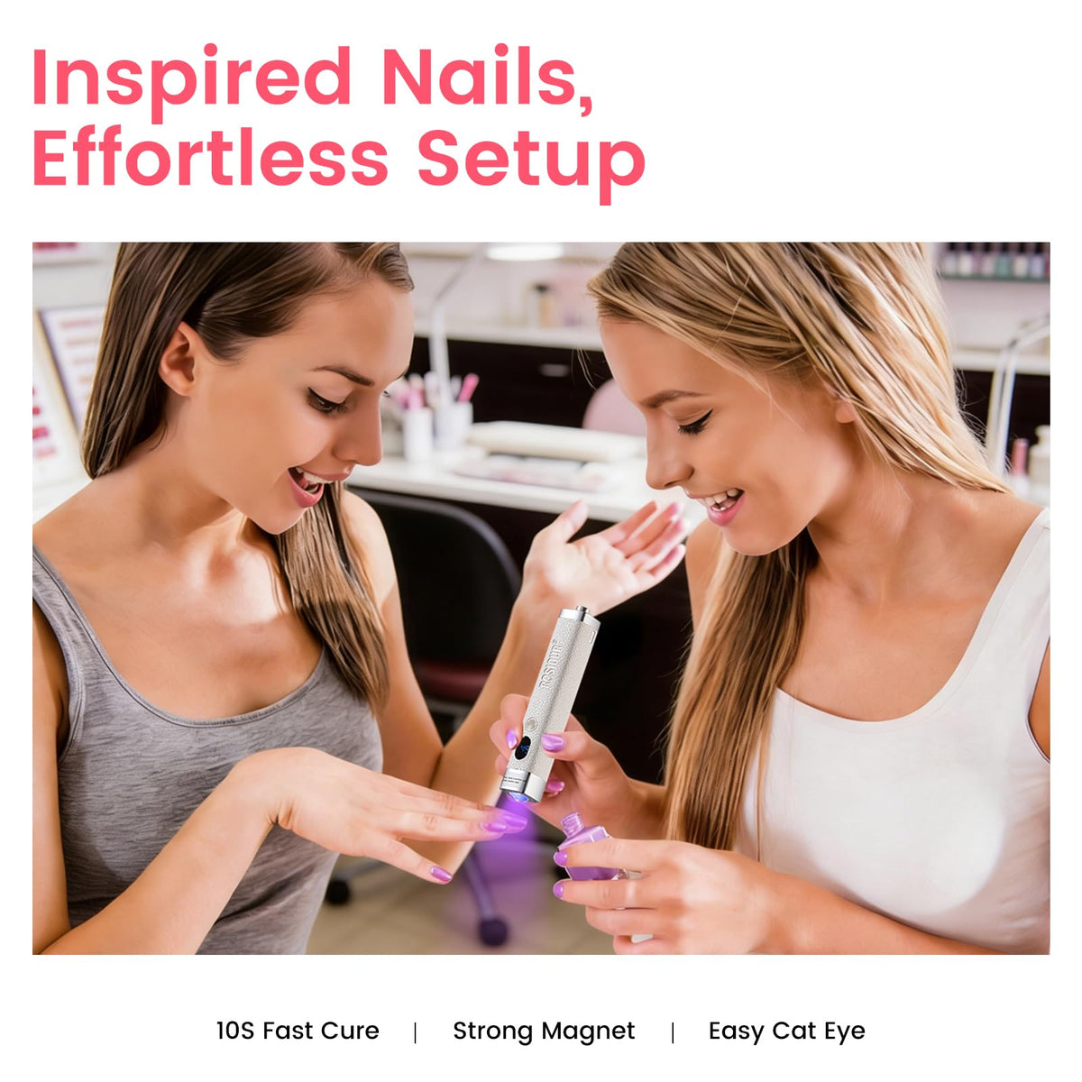 Rosiour fast-dry UV-LED delivers quick curing for efficient manicures.