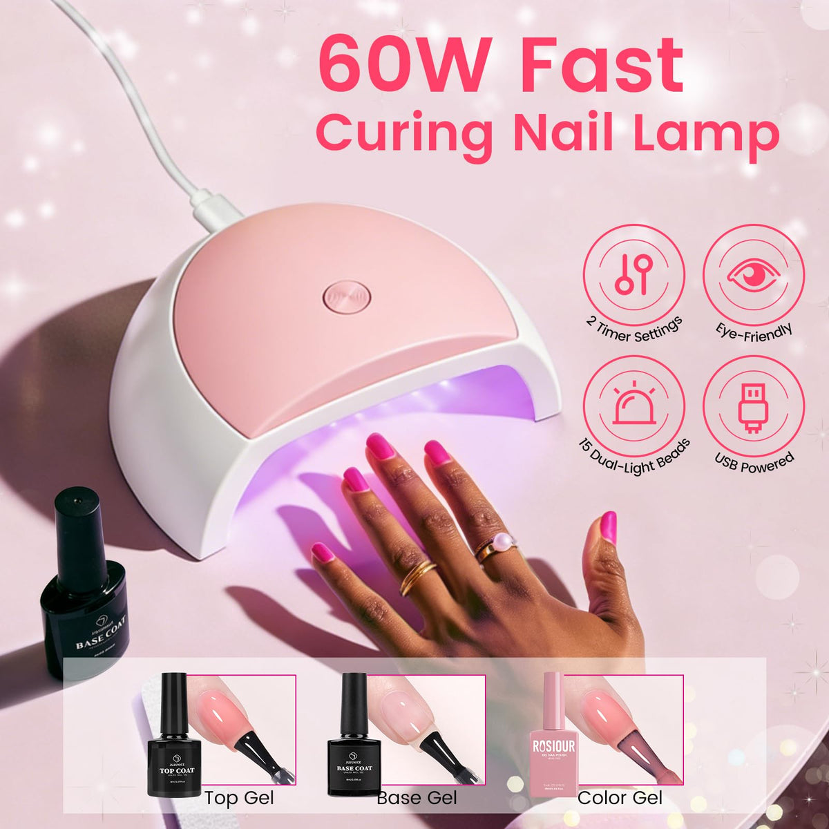 Rosiour nail drill with bits for precise shaping and cuticle care