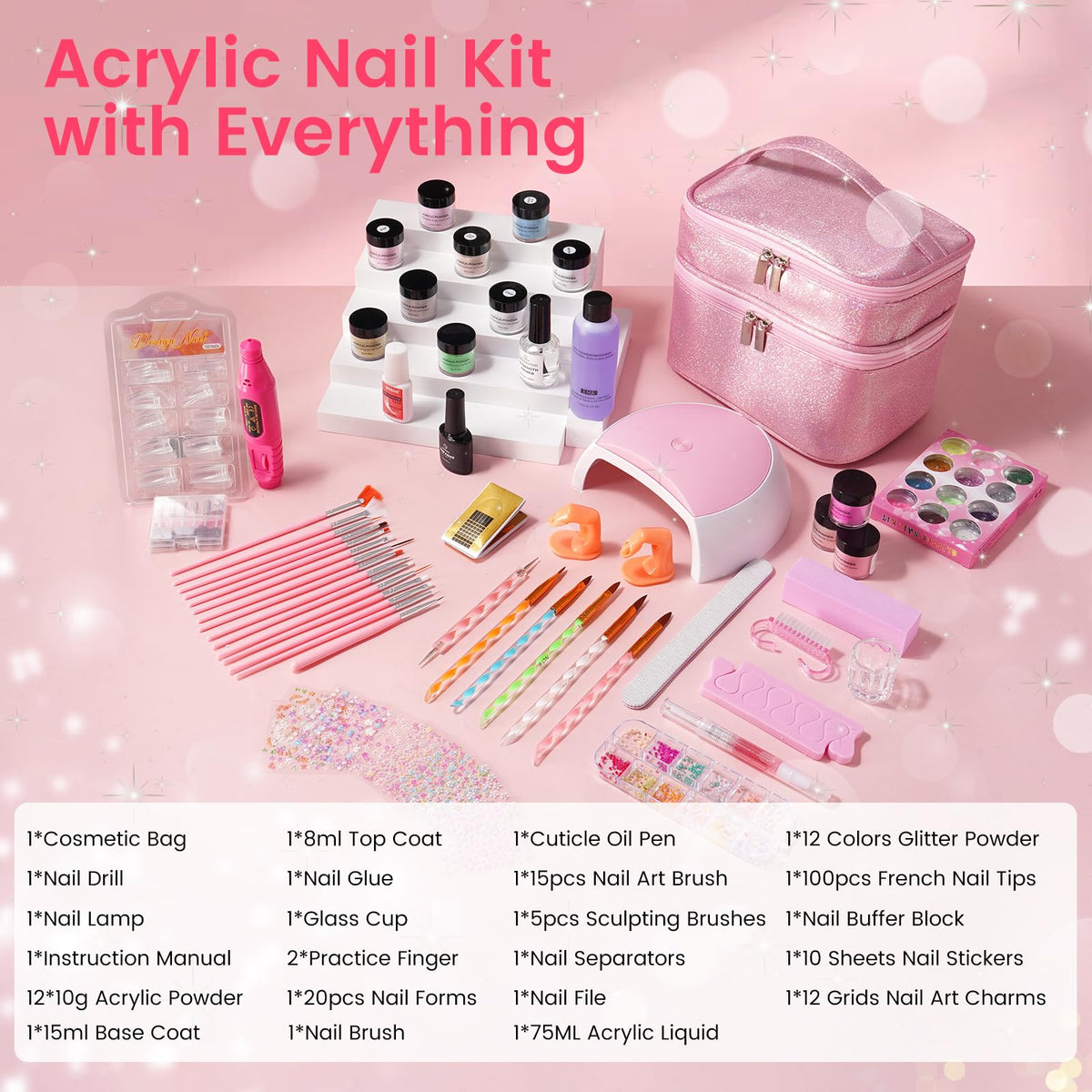 Rosiour rhinestones and stickers pack to embellish nails at home