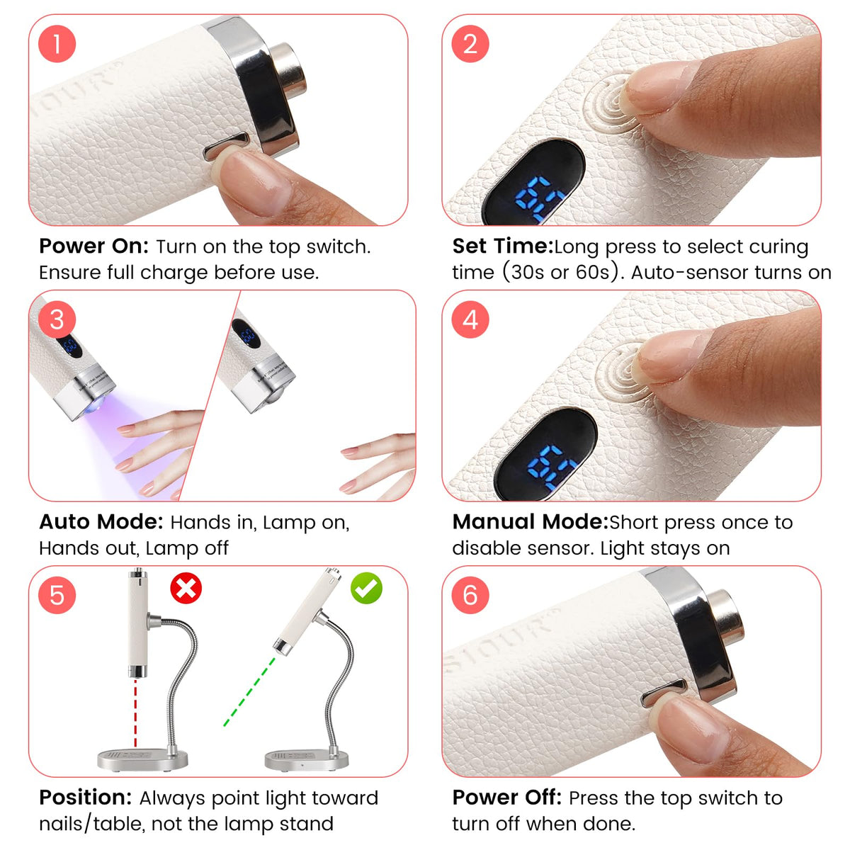 Rosiour salon-finish nail lamp helps achieve professional-looking results at home.