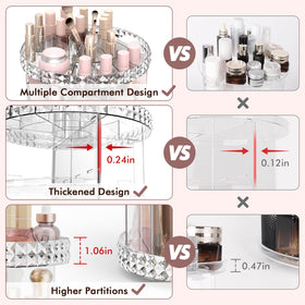 Rosoenvi adjustable dividers for flexible storage of skincare and cosmetics