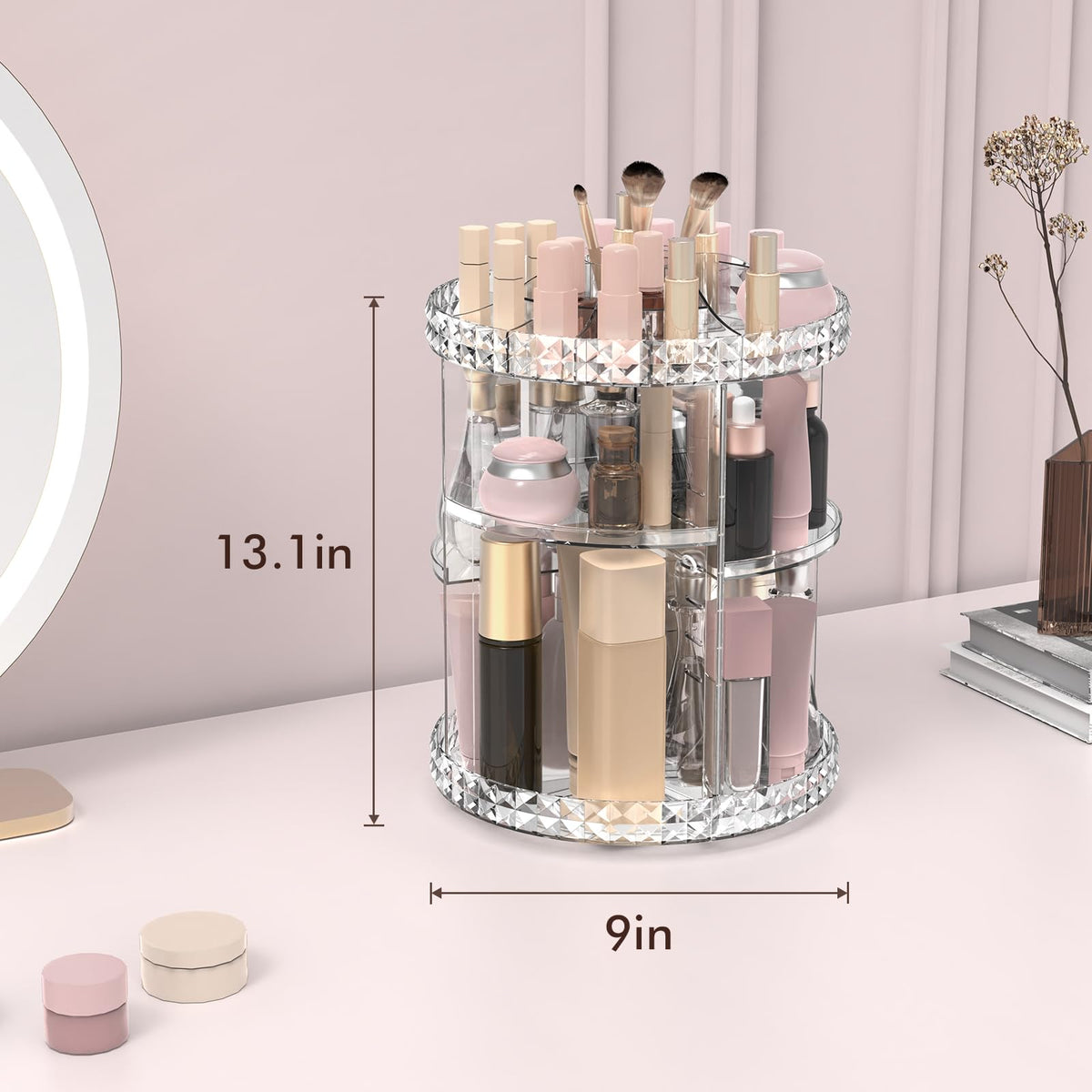Rosoenvi divider holes double as an earring rack for small accessories