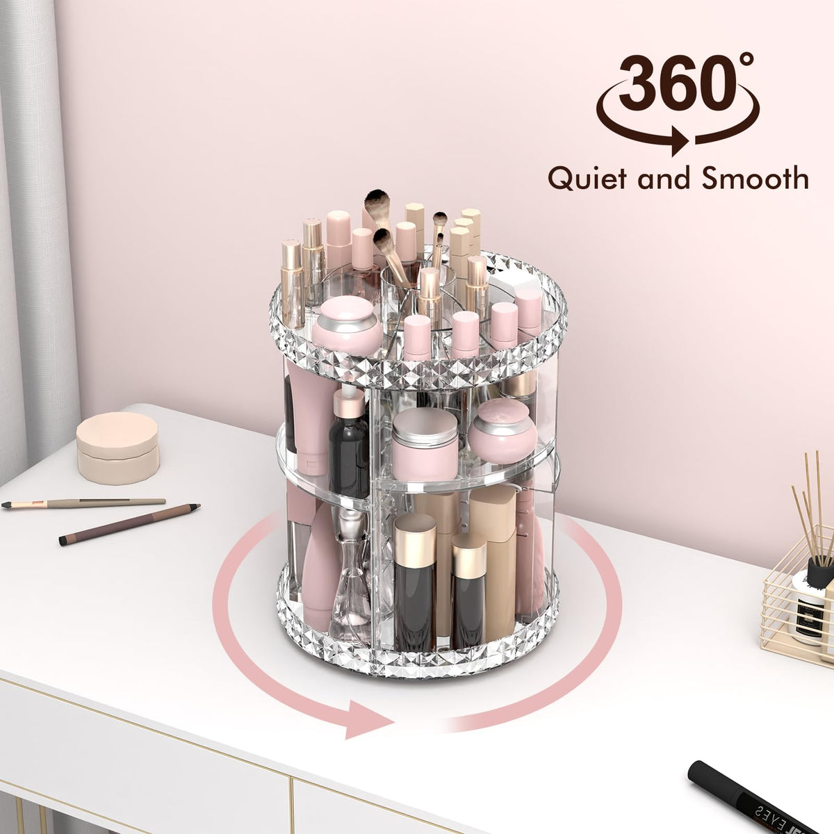 Rosoenvi top-panel lipstick rack keeping lip products within easy reach