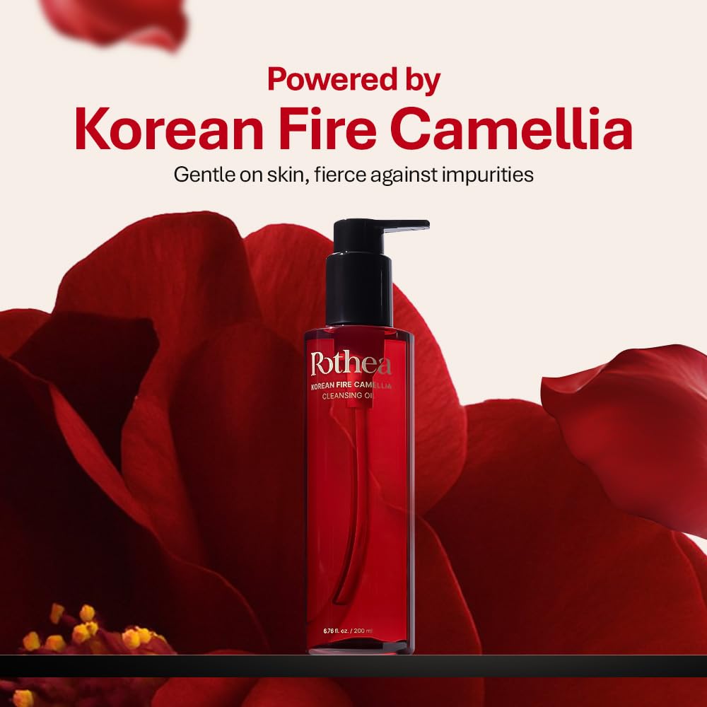 Rothea cleansing oil emulsifying on skin for a gentle, thorough cleanse.