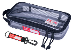 Rough Enough clear travel bag front view, TSA-friendly see-through design for quick security checks