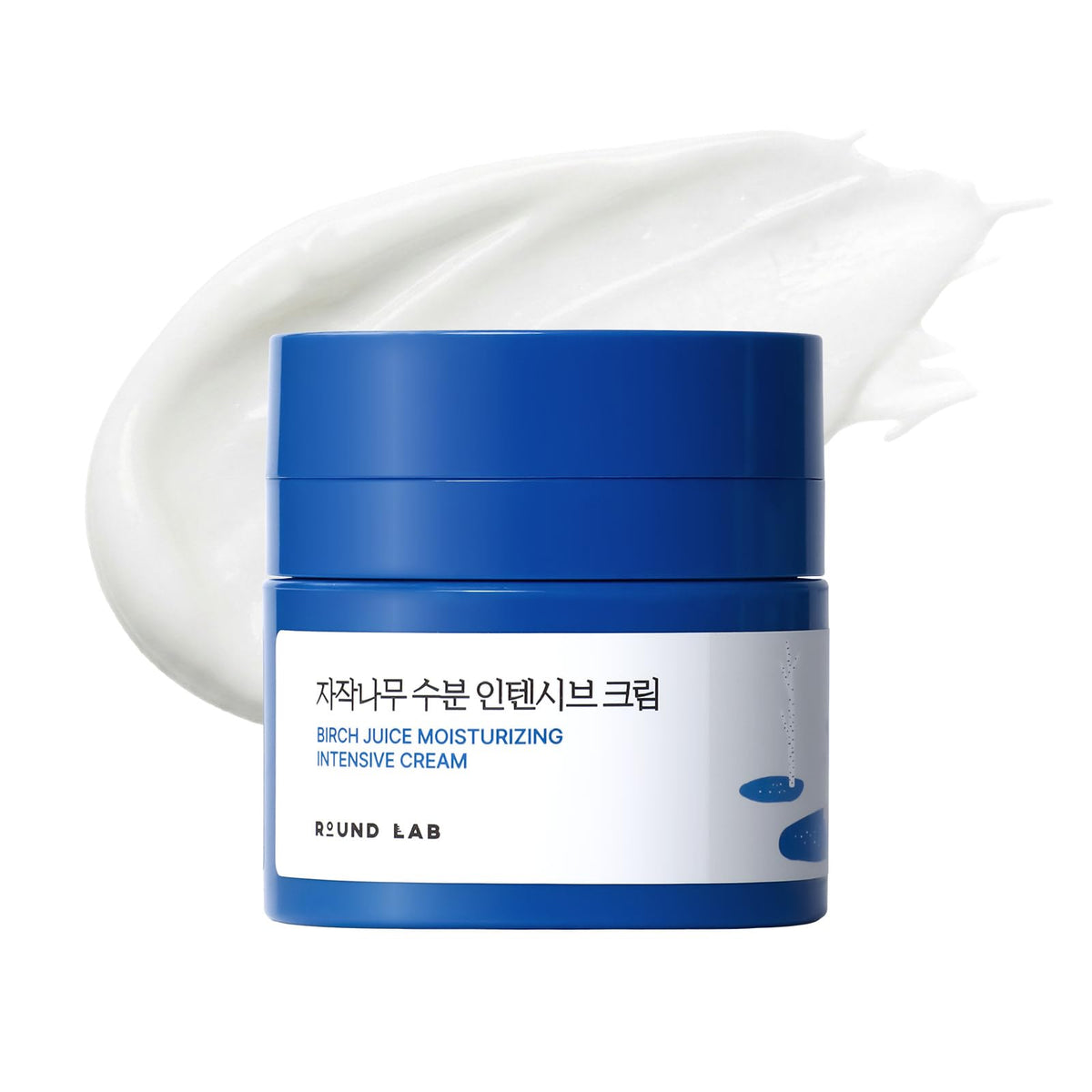 Round Lab Birch Juice Moisturizing Intensive Cream jar close-up showing rich hydration texture.