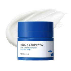 Round Lab Birch Juice Moisturizing Intensive Cream jar close-up showing rich hydration texture.