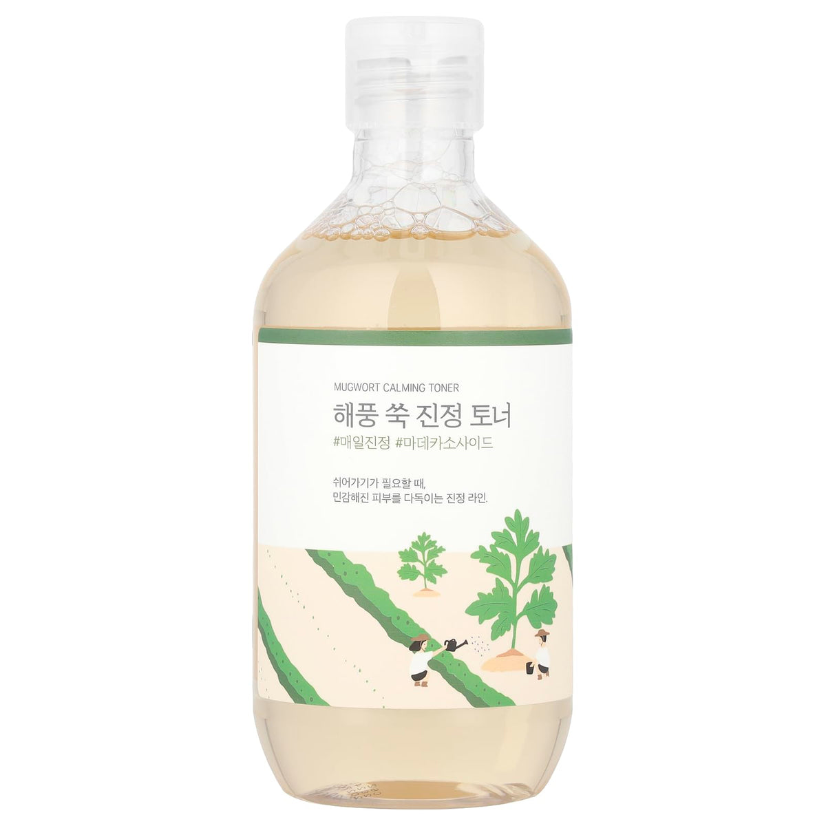 Round Lab Mugwort Toner bottle delivers lightweight hydration for sensitive skin.