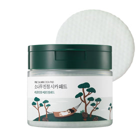 ROUND LAB Pine Calming Cica Pad pack showing 50 pads for soothing skin routine