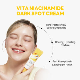 ROUND LAB Vita Niacinamide Dark Spot Cream closeup texture detail hints refinement