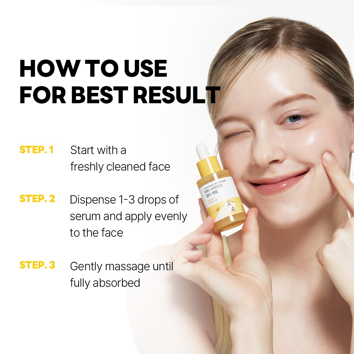 ROUND LAB Vita Niacinamide Serum on bathroom shelf ready for daily use