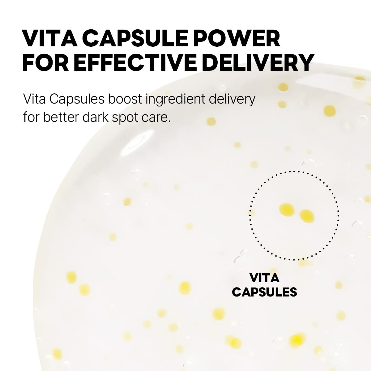 ROUND LAB Vita Niacinamide Serum capsule close-up emphasizing non-greasy hydration