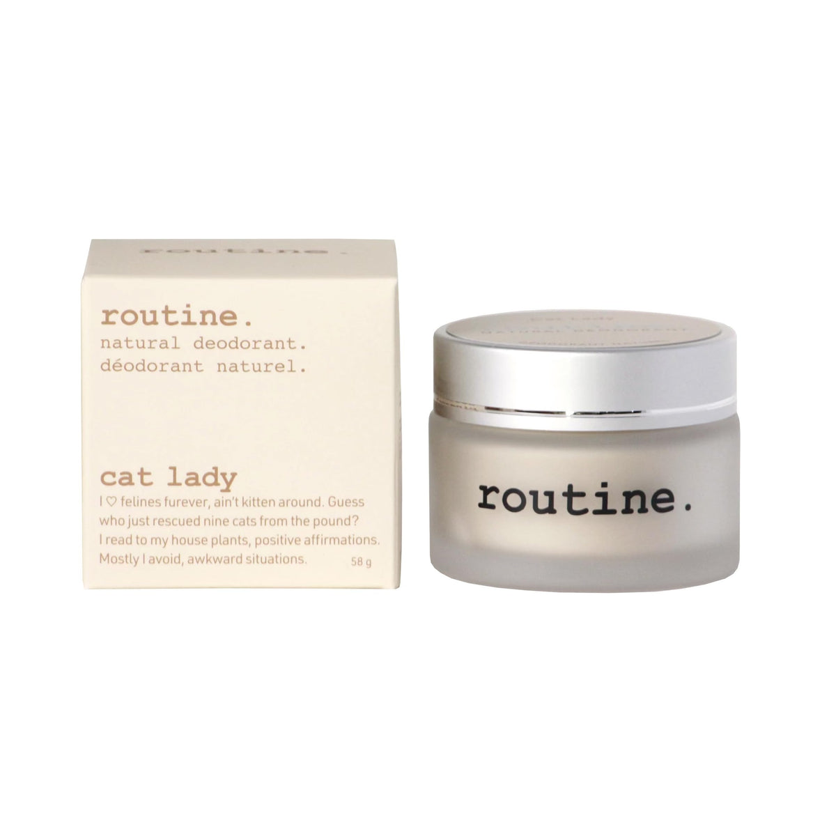 Routine Cat Lady deodorant application underarm for all-day comfort.