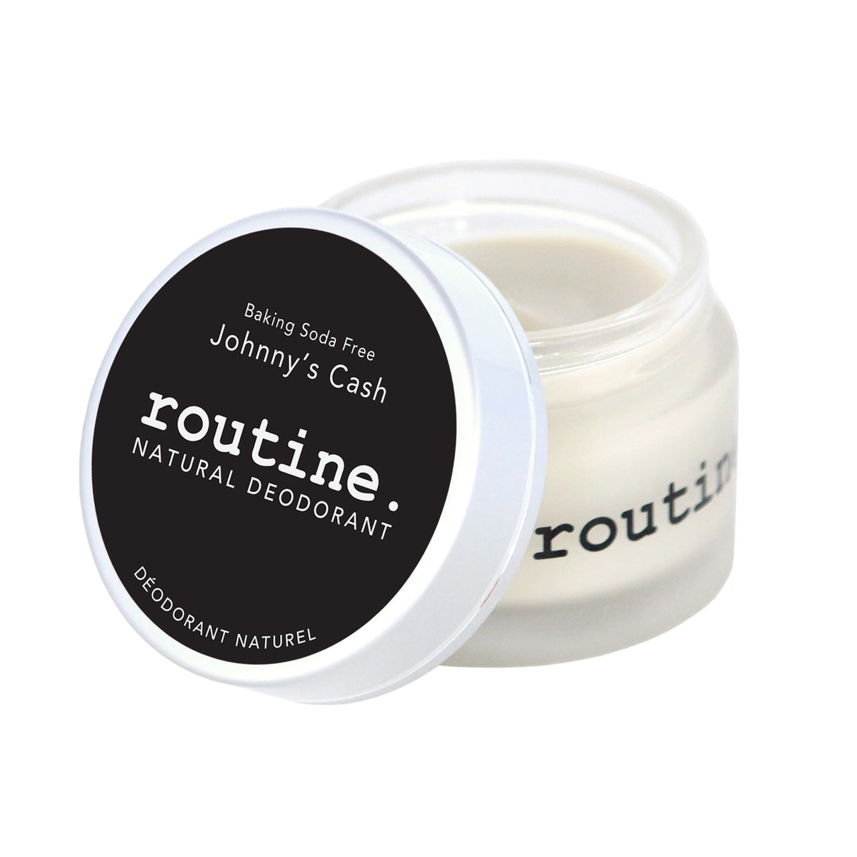 Routine cedarwood patchouli cream jar closeup for long-lasting freshness