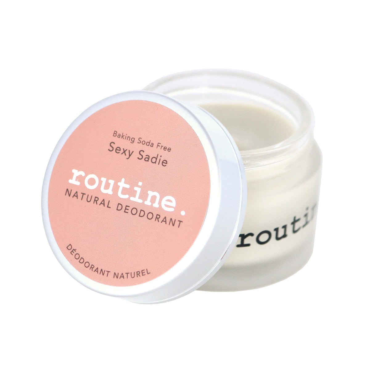 Routine deodorant ylang-ylang orange vanilla cinnamon close-up showing the cream jar and layered fragrance