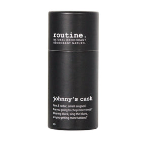 Routine Johnny's Cash Deo Stick woodsy cedar scent for everyday freshness and odor control.