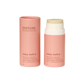 Routine Sexy Sadie deodorant packaging in travel-ready tube.