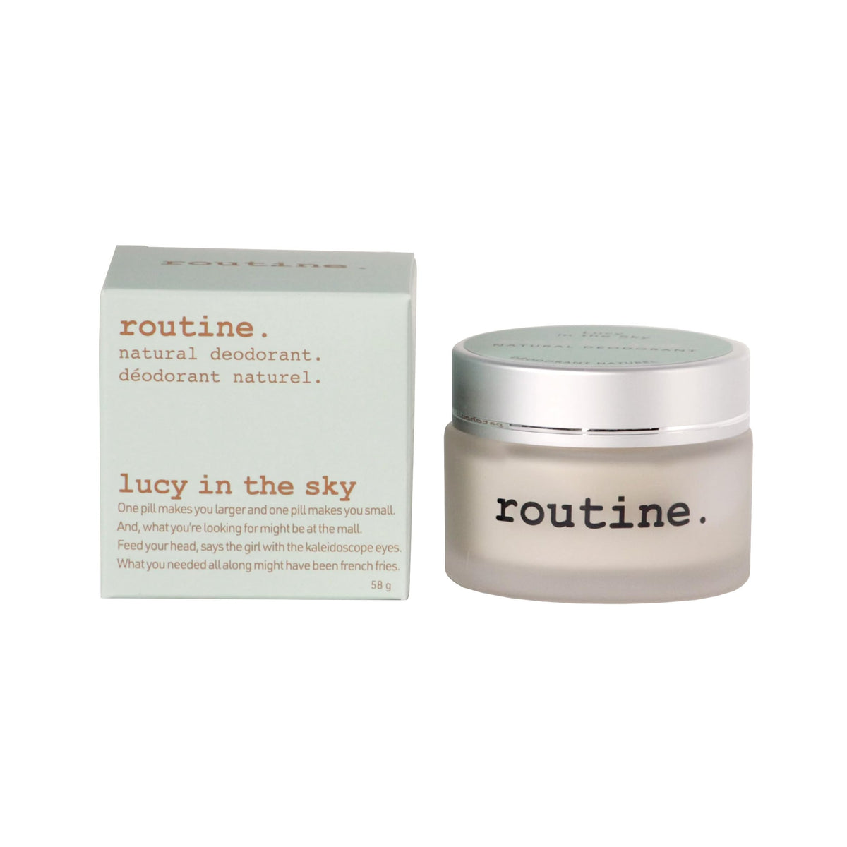 Routine vegan classic deodorant formula with no beeswax for a smooth, mild feel.