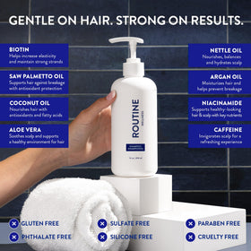 Routine Wellness anti-thinning shampoo color-safe formula protecting color-treated hair