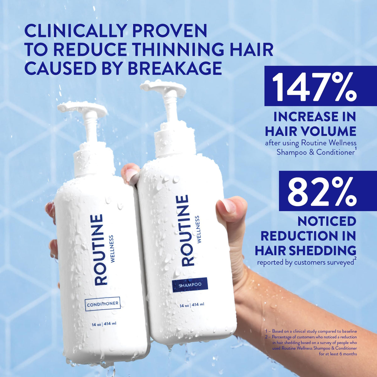 Routine Wellness conditioner bottle with coconut-vanilla scent for nourished, manageable hair.