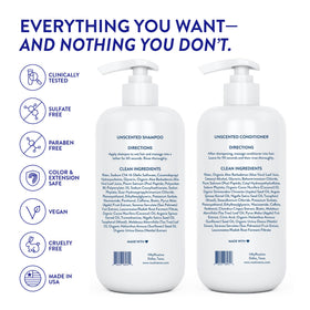 Routine Wellness volume shot shows shinier, fuller-looking hair.