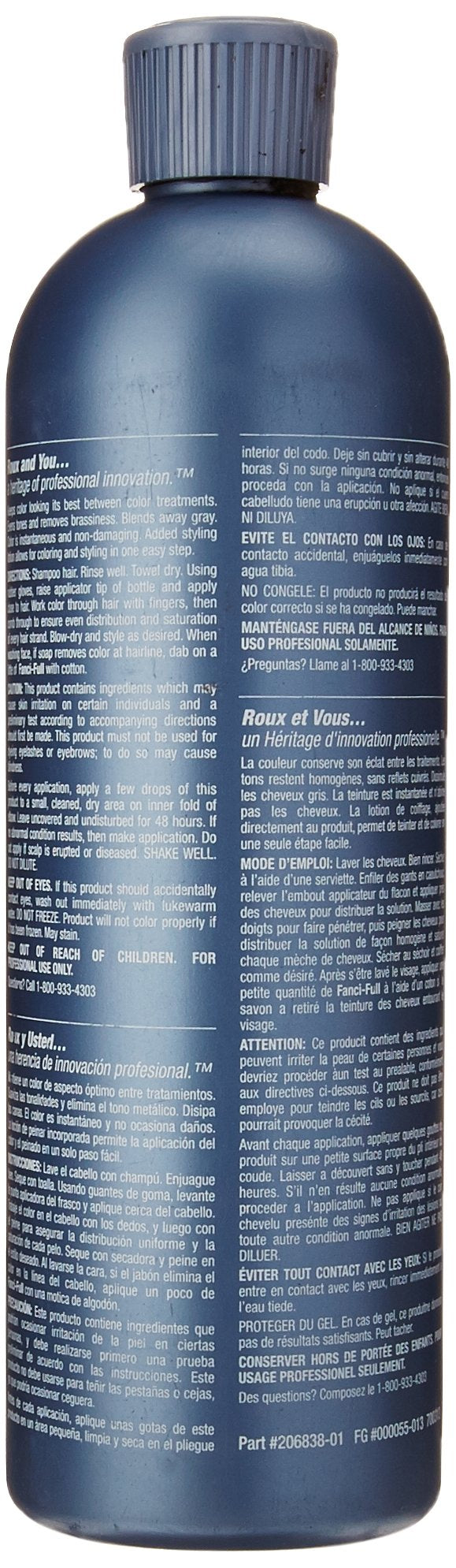 Roux Fanci-Full Rinse Chocolate Kiss finish highlights shine and soft, touchable hair.
