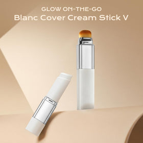 ROVLET Blanc Cover Cream Stick built-in brush for precise, spotless blending.