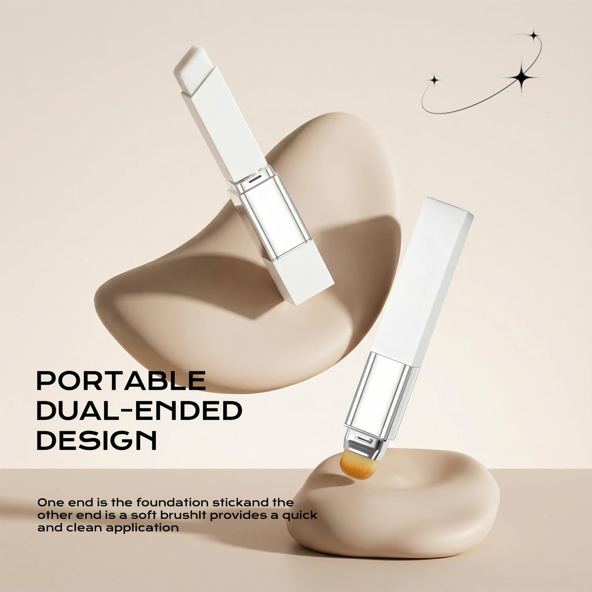 ROVLET Blanc Cover Cream Stick portable twist-up design for on-the-go touch-ups.