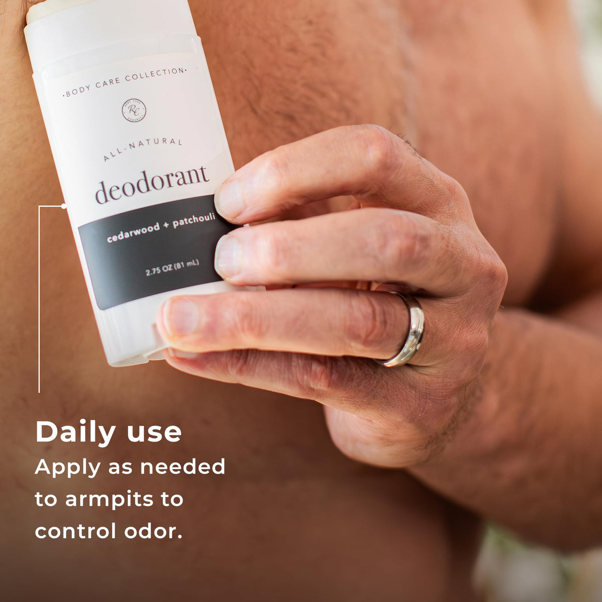 Rowe Casa Organics deodorant packaging in recyclable container
